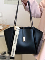 Textured mother-child class commuter tote bag - Image 4